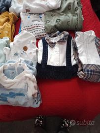 14 Tutine neonato in ciniglia 1/3 mesi