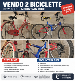 Coppia di biciclette – City Bike + Mountain Bike