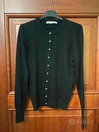 Cardigan Nero ZARA con Bottoni Gioiello - Taglia M
