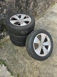 Set 4 cerchi+gomme invernali 205/55 R17