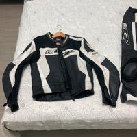 Tuta moto Berik nera e bianca