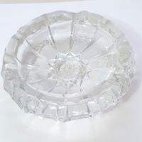 Posacenere rotondo in cristallo al piombo anni ‘80