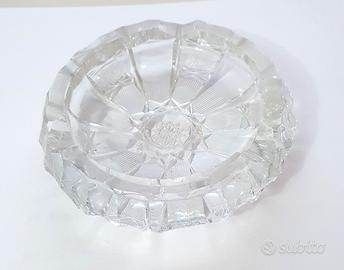 Posacenere rotondo in cristallo al piombo anni ‘80