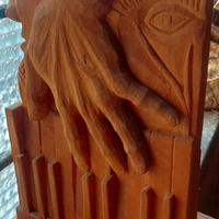Scultura in legno a 2 facce