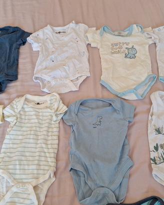 Lotto 10 body bambino 3 mesi/62 cm