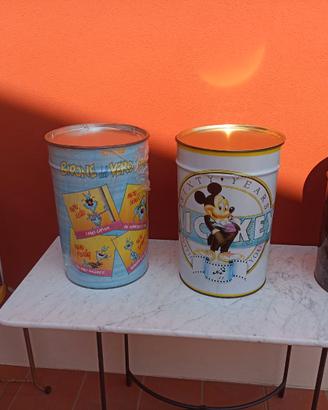 lotto bidoni latta 1980 n. 4 Topolino Lupo Alberto