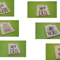 Kit 6 volumi Microsoft relativi ad Office, della