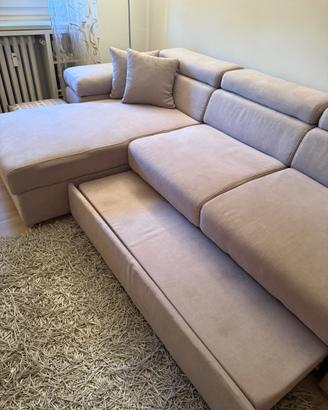 Divano letto color tortora