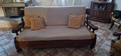 DIVANO A LETTO  IN LEGNO MASSELLO