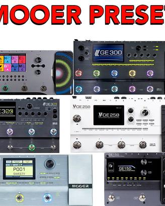 Preset per Mooer GE1000, GE300, GE250, GE200 GE150