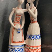 Statua Porcellana Hollóháza Ungheria - Le Ragazze