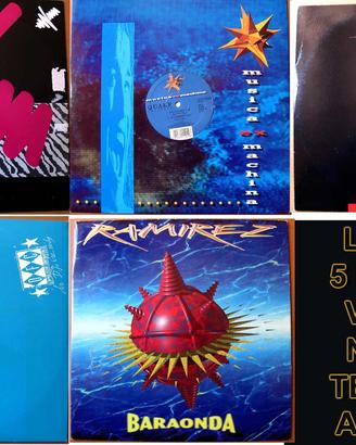 DISCHI VINILE  5 MIX ANNI 90  HOUSE TECHNO NUOVI