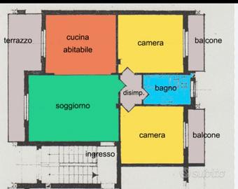 Via gubbio quadrilocale libero a breve