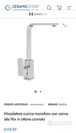 Miscelatore cucina ottobe cromato nuovo