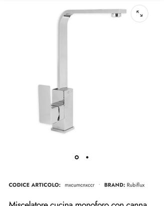 Miscelatore cucina ottobe cromato nuovo
