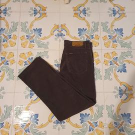 Pantaloni Carrera In Velluto Marrone Taglia 52