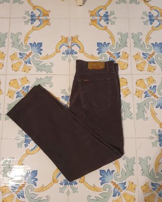 Pantaloni Carrera In Velluto Marrone Taglia 52