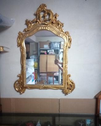 specchiera foglia oro