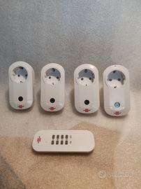 set di 4 prese elettriche radiocomandate per accen