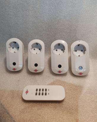 set di 4 prese elettriche radiocomandate per accen