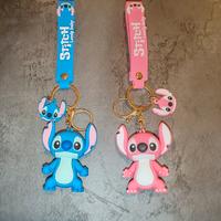 Portachiavi Stitch Kawaii con Charm – Blu o Rosa
