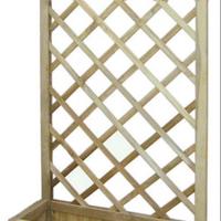 Pannello con fioriera in pino impregnato