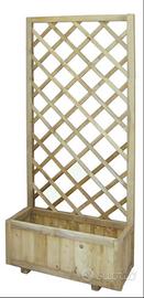 Pannello con fioriera in pino impregnato