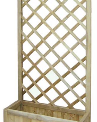 Pannello con fioriera in pino impregnato