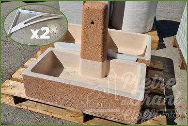 Lavello sospeso con staffe 80x40