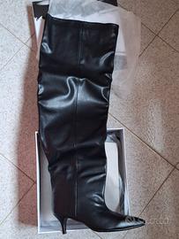 Stivali Donna Glamour alti tacco a punta n. 39