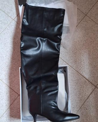 Stivali Donna Glamour alti tacco a punta n. 39