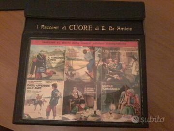 Dischi 45 giri libro cuore e. de amicis in cofanet