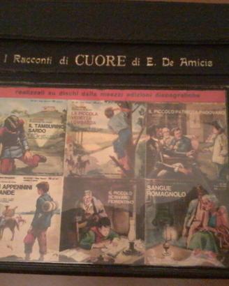 Dischi 45 giri libro cuore e. de amicis in cofanet