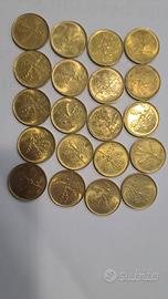 Monete da 20 lire italiane