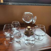 Servizio brandy con scalda bicchieri 