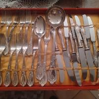 Blocco di posate in bagno d'argento 