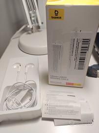 Cuffiette auricolari jack 3.5 Baseus Encok bianchi