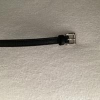 Cintura sottile in pelle, nera