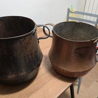 calderone, pentola in rame antico