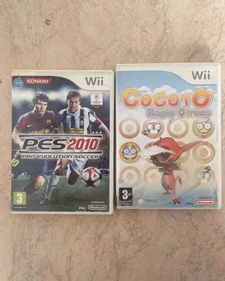 2 Giochi Nintendo Wii PES 2010 Cocoto Magic Circus