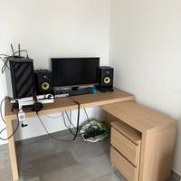 SCRIVANIA MALM CON CASSETTIERA 2 cassetti