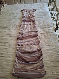 Abito lungo "tubino" drappeggiato