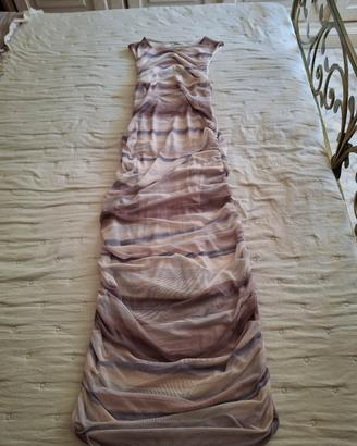 Abito lungo "tubino" drappeggiato