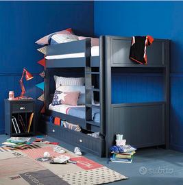 Letto a castello grigio 90x190 cm