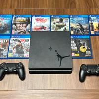 Playstation 4 slim 1tb + 2 joystick + 9 giochi