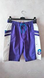 Pantaloncini corti viola e bianchi ragazzo 12-13