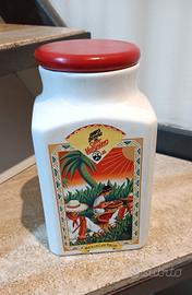 Barattolo vintage in ceramica del Caffè Vergnano.