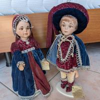 Coppia bambole in ceramica 