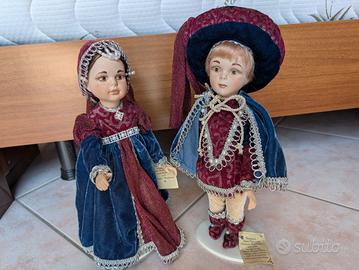 Coppia bambole in ceramica 
