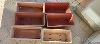 6 vasi rettangolari usati 